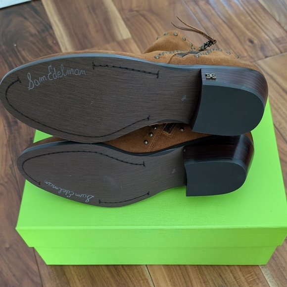 Sam Edelman Paola Studded Zip Boots Size 9  New in Box ❤️ - Picture 6 of 12